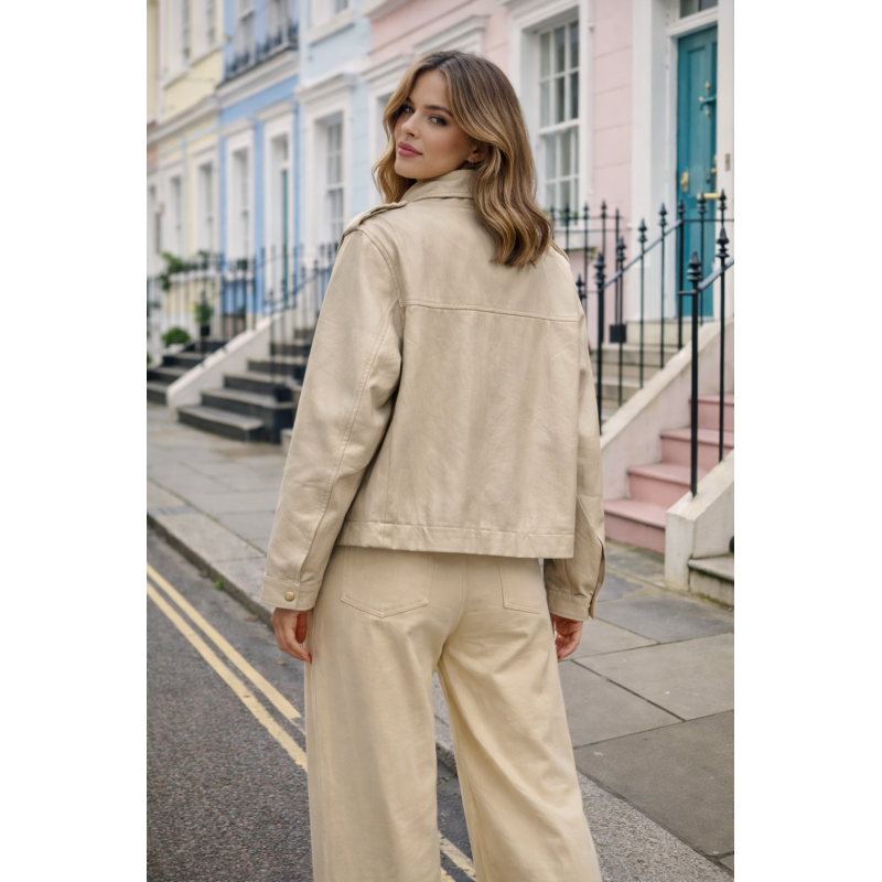 CAZADORA PERFECTO OVER ZIN BEIGE