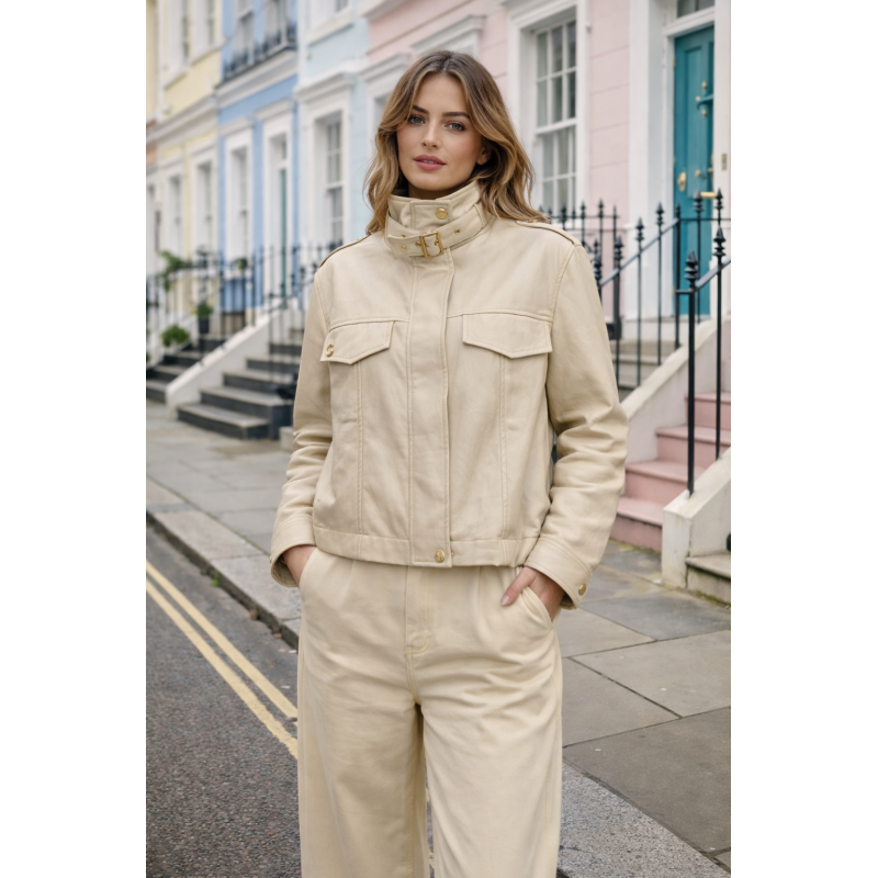 CAZADORA PERFECTO OVER ZIN BEIGE