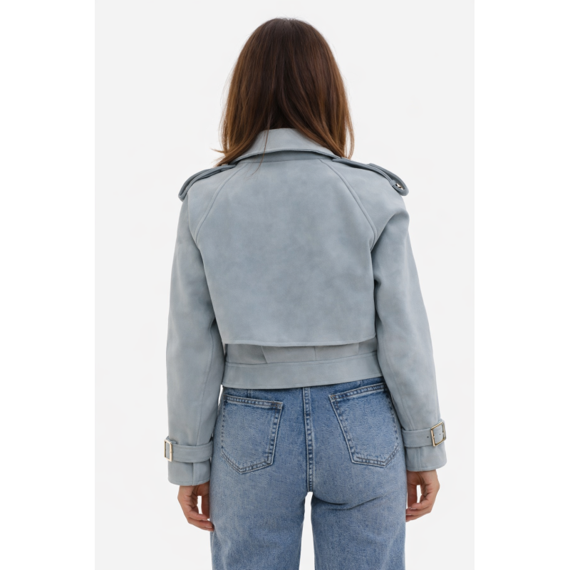 CAZADORA BIKER CIELO