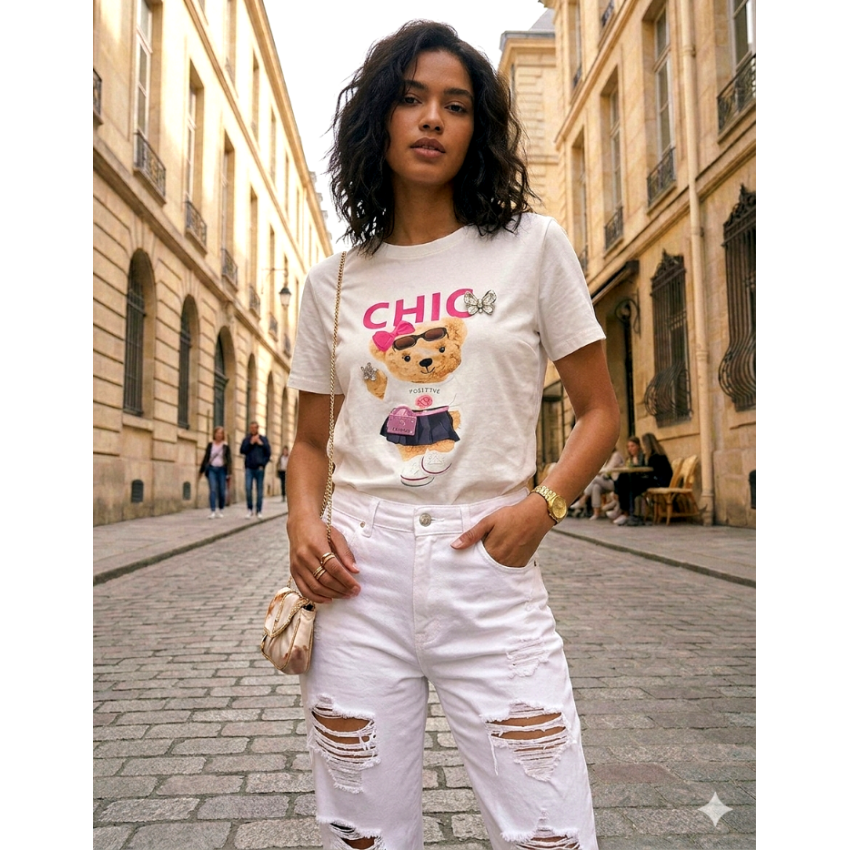 CAMISETA OSITO CHIC