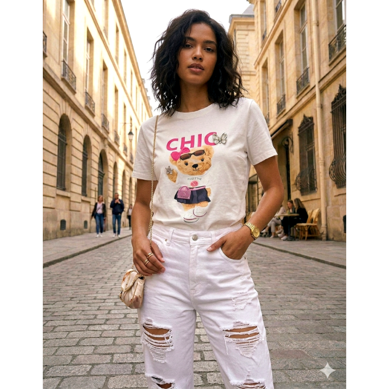 CAMISETA OSITO CHIC