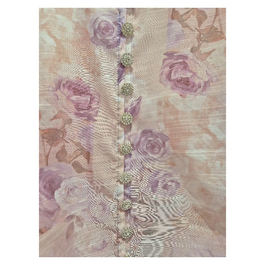 BLUSA ORGANZA FLORES LILA