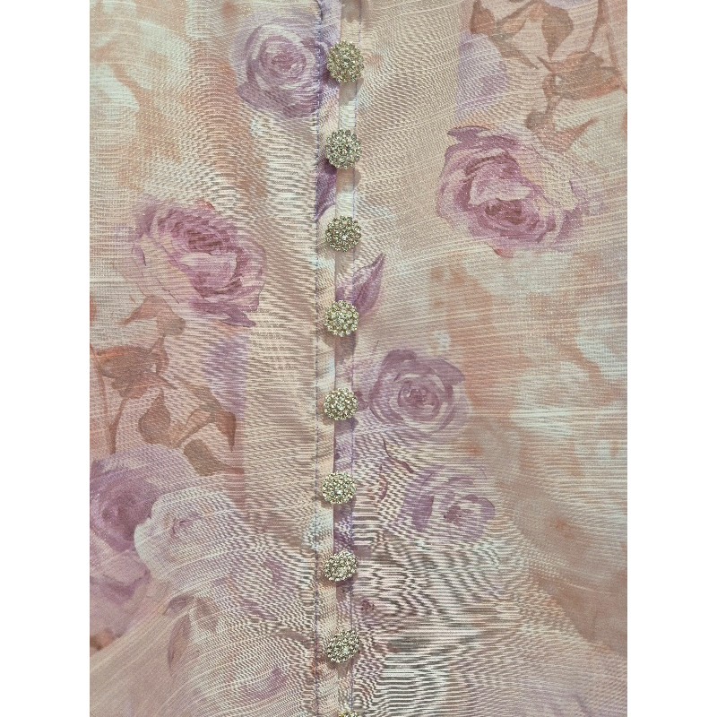 BLUSA ORGANZA FLORES LILA