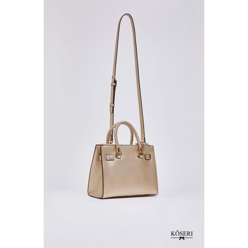 BOLSO MANH DORADO METALIZADO
