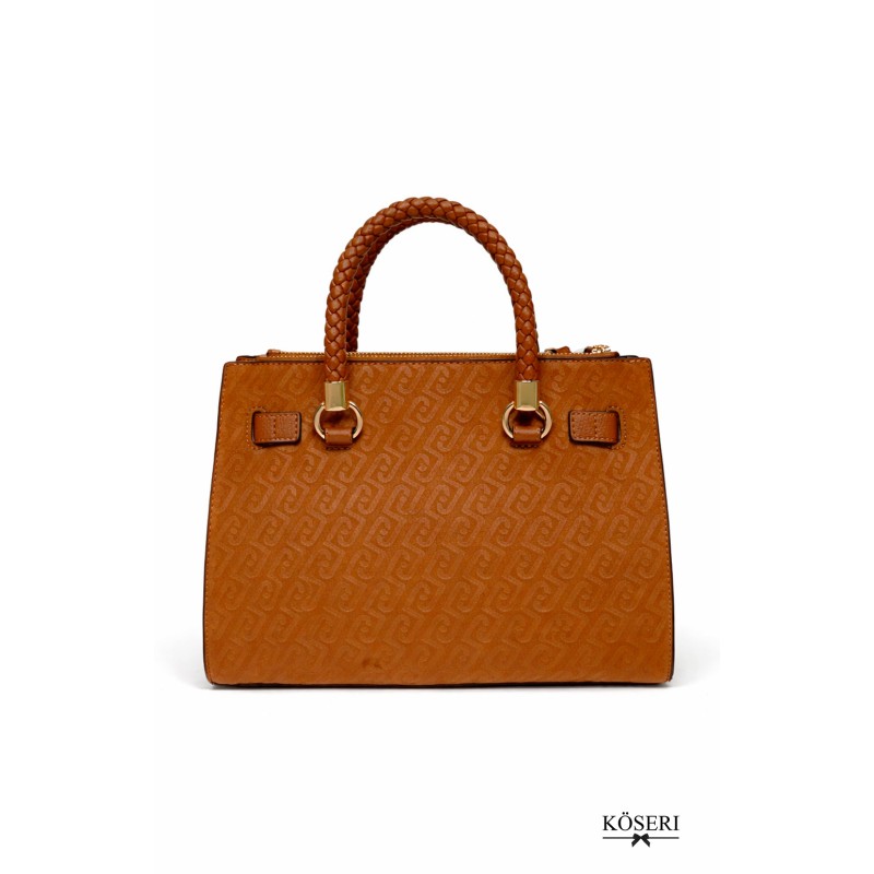 BOLSO MANH MARRON CON LOGO