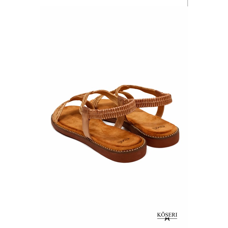 SANDALIA GRECIA ORO ROSA