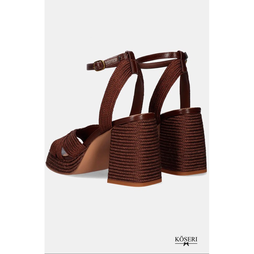 SANDALIA TACON HAVANA MARRON