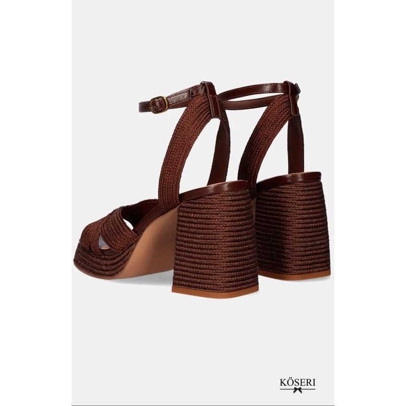 SANDALIA TACON HAVANA MARRON
