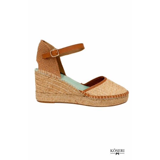 ALPARGATA RAFIA NATURAL STAR LOVE. LIBRA 12