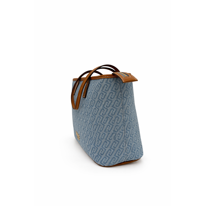 BOLSO EVRIM VAQUERO AZUL CON LOGO GRANDE