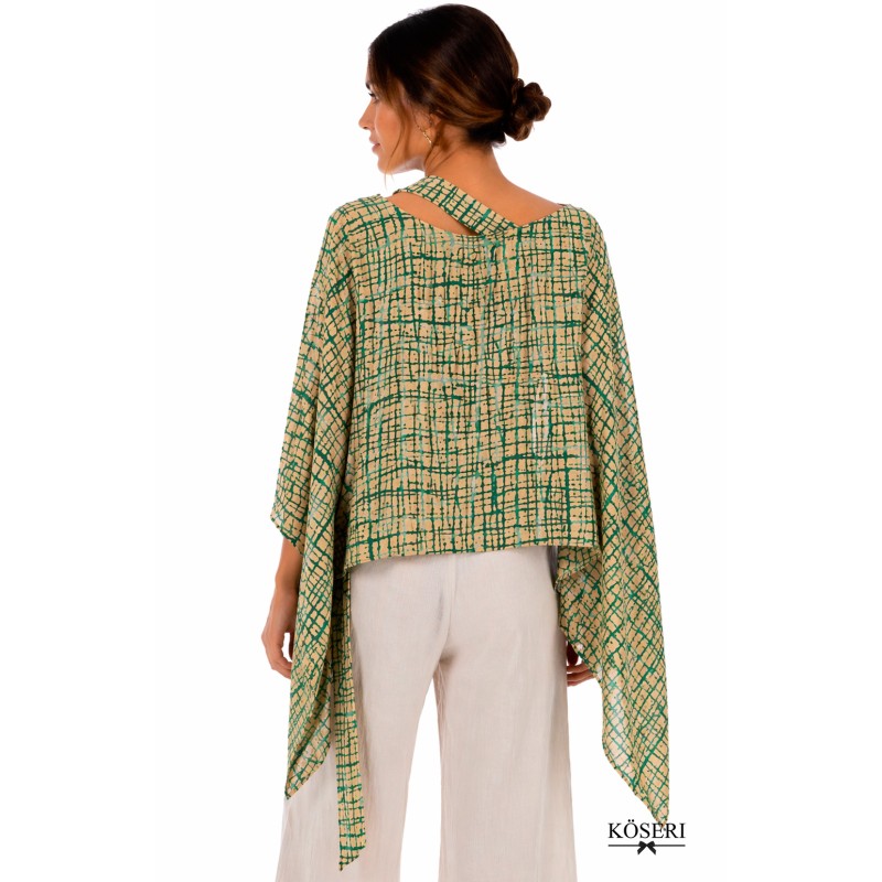 BLUSA PRINT TURQUESA