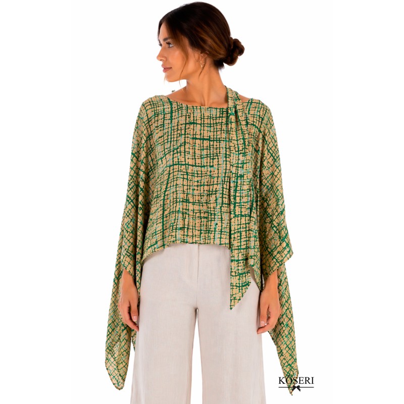 BLUSA PRINT TURQUESA