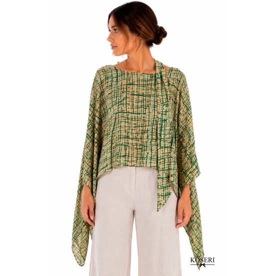 BLUSA PRINT TURQUESA