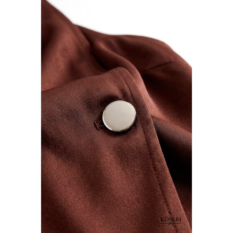 PANTALON SATINADO MARRON