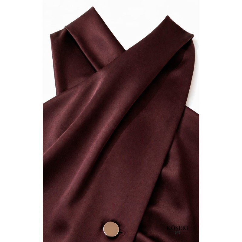 TOP SATINADO MARRON