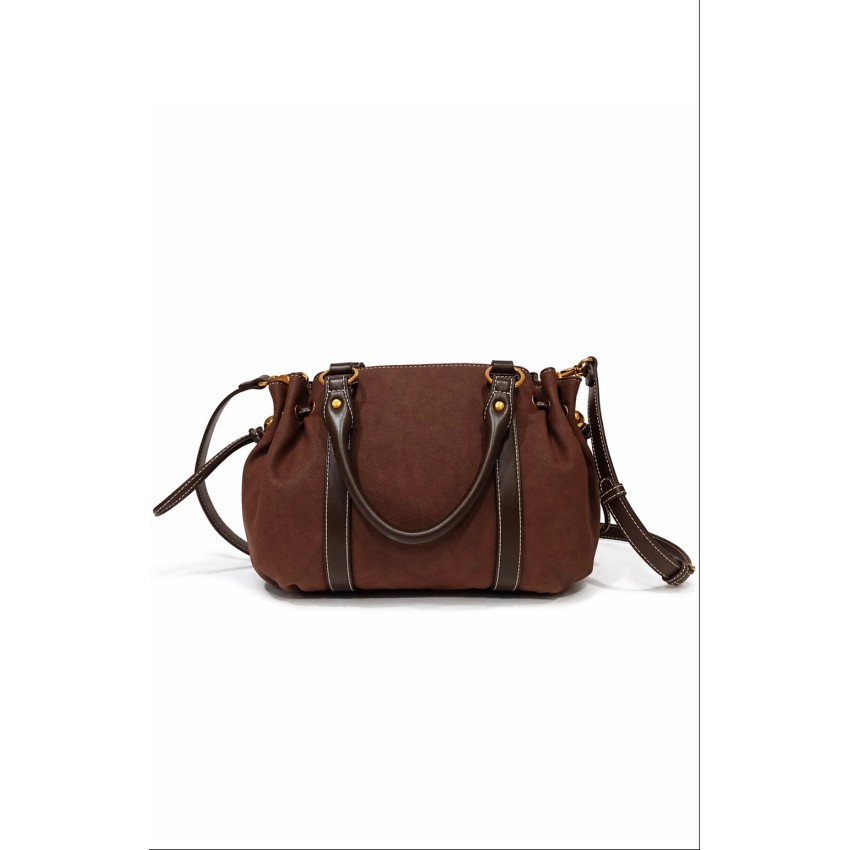 BOLSO GINESA MARRON CHOCOLATE GRANDE