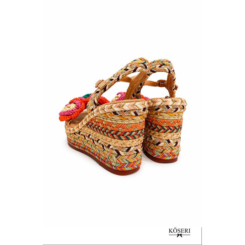 ALPARGATA DE FLORES CROCHET MULTICOLOR