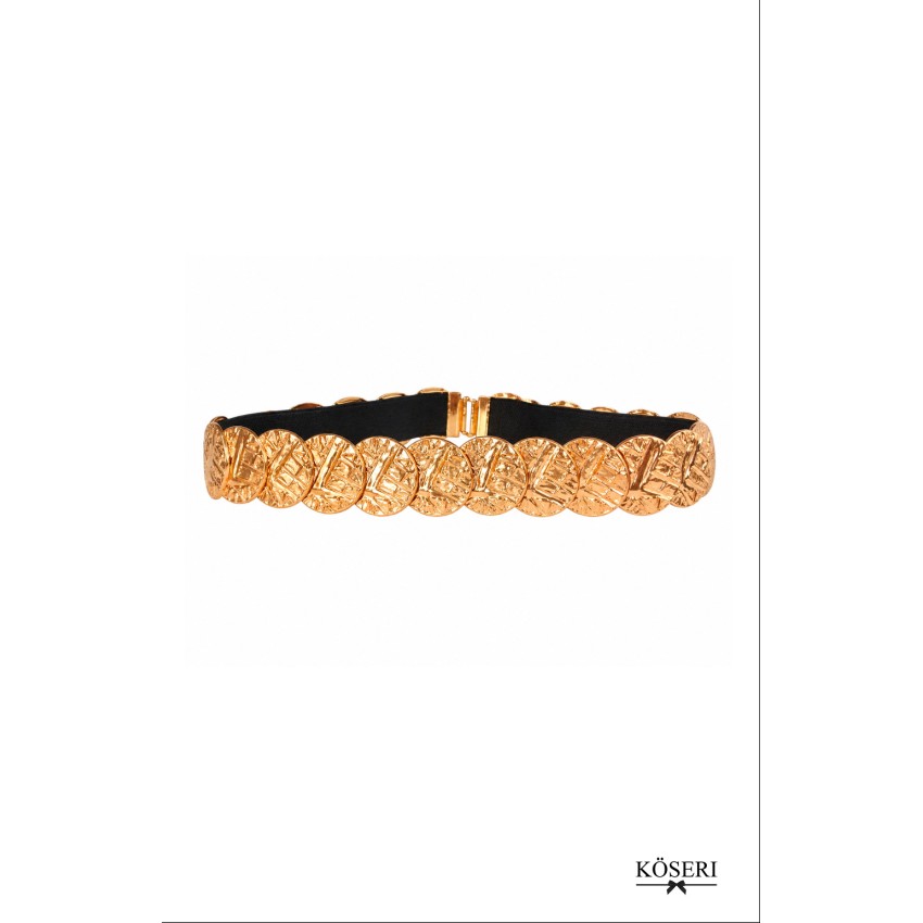 CINTURON METAL ORO CIRCULOS