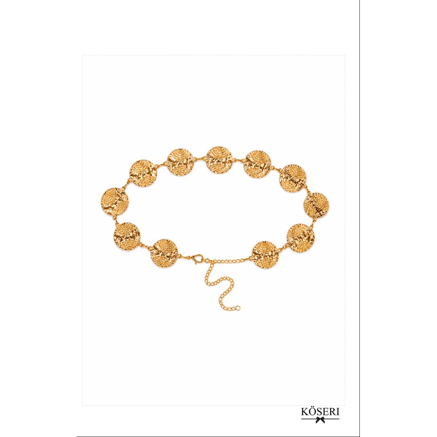 CINTURON METAL ONDAS ORO