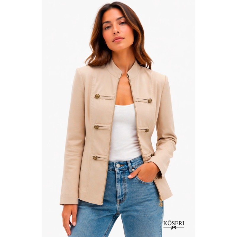 CHAQUETA NAPOLEÓNICA BEIGE