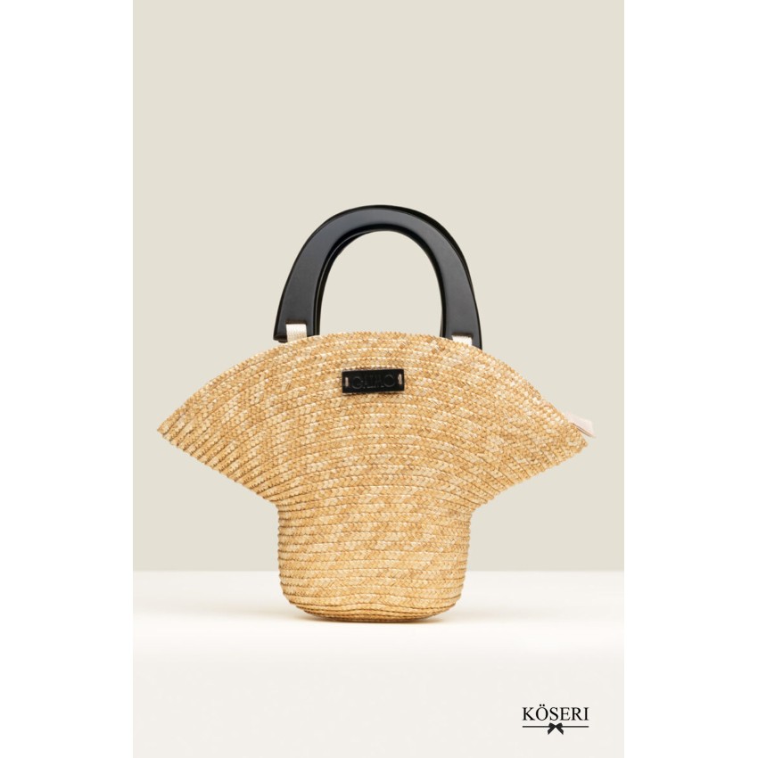 BOLSO BEIGE GAIMO SOMBRERO