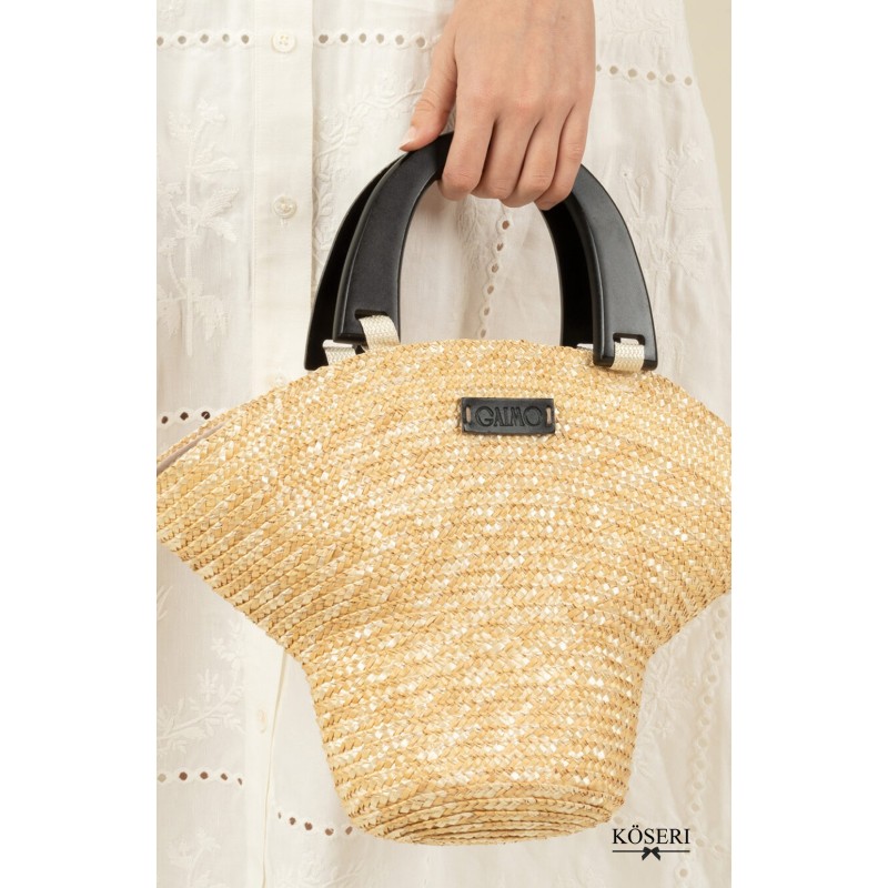 BOLSO BEIGE GAIMO SOMBRERO