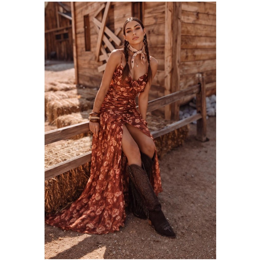 CHOCOLATE BLOSSOM DRESS BY FETICHE SUANCES