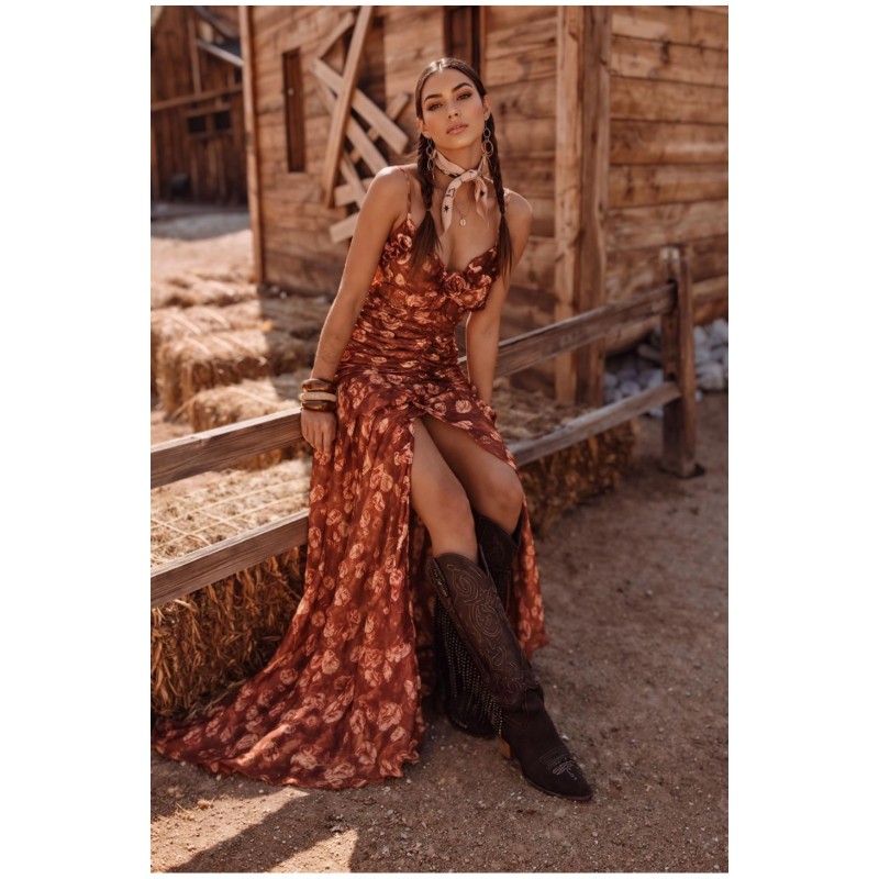 CHOCOLATE BLOSSOM DRESS BY FETICHE SUANCES