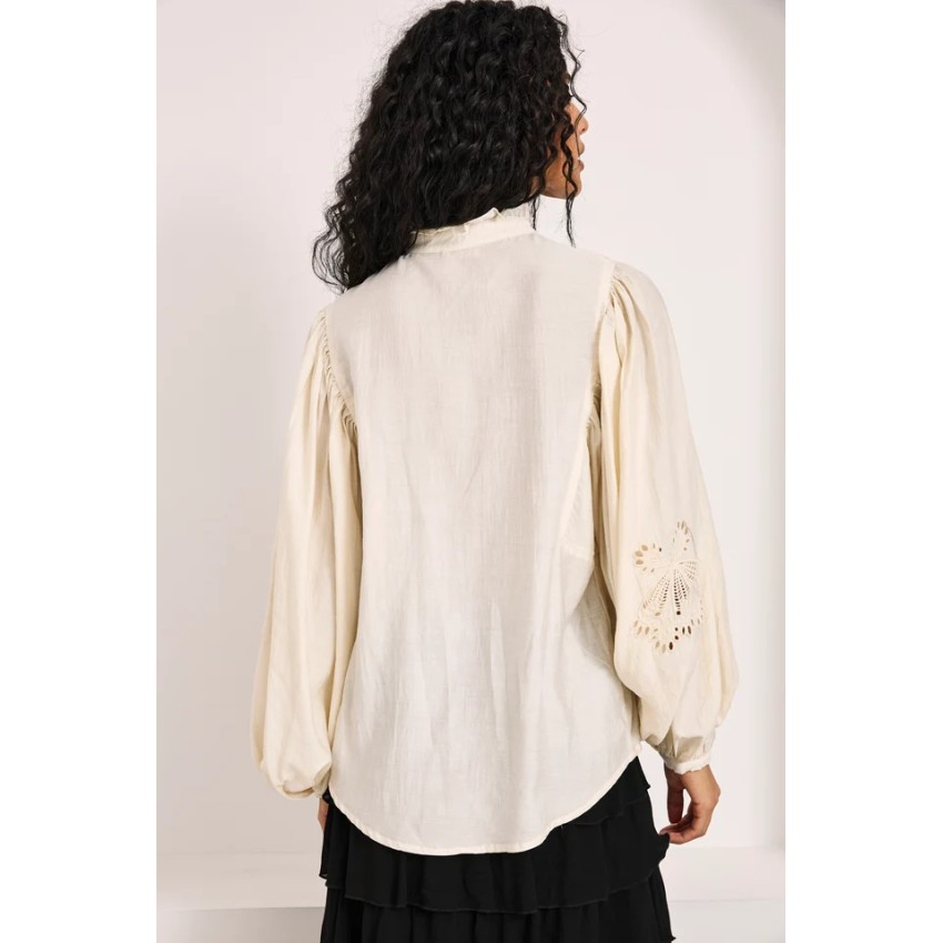 BLUSA MANGA GLOBO - CRUDO