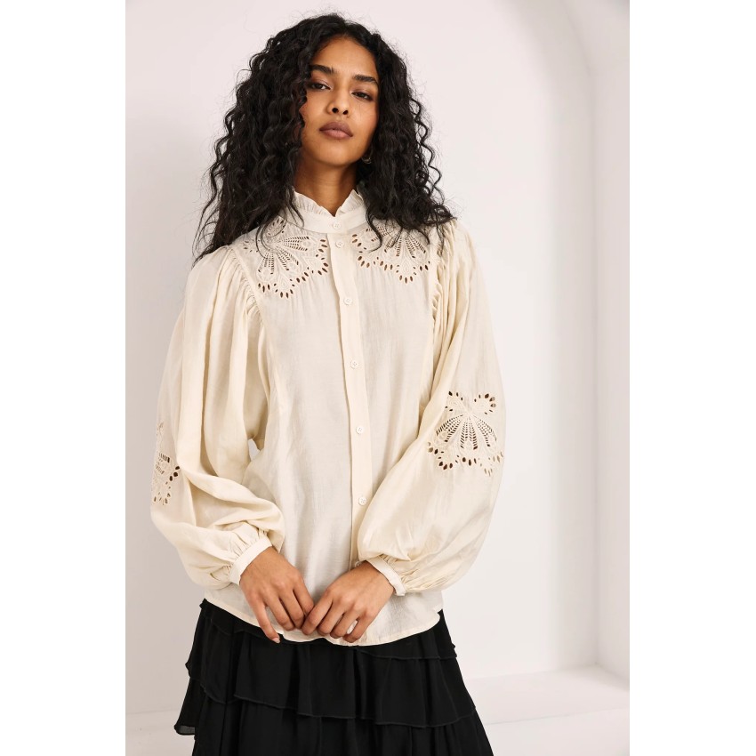 BLUSA MANGA GLOBO - CRUDO