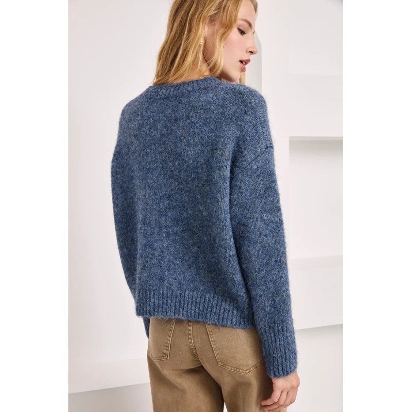 JERSEY FILIGRANAS TACHUELAS - AZUL