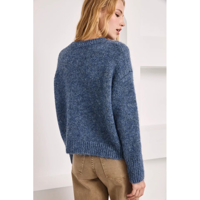 JERSEY FILIGRANAS TACHUELAS - AZUL
