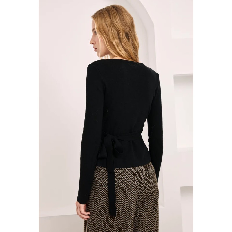 TOP CRUZADO ASIMETRICO - NEGRO