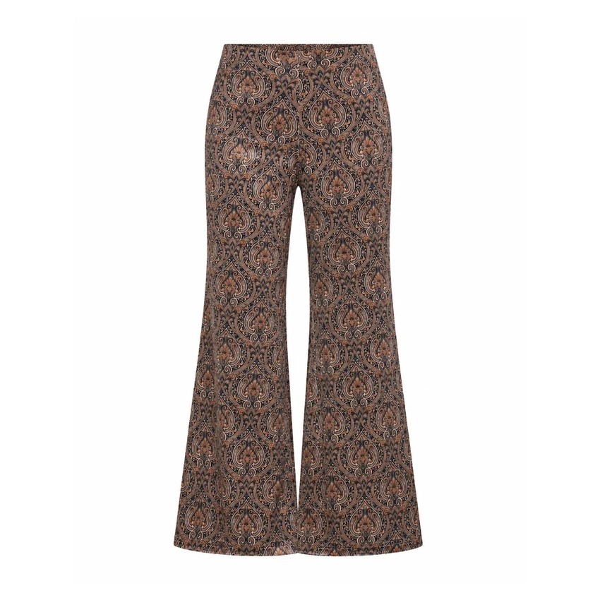 PANTALÓN TERCIOPELO PAISLEY - TAUPE