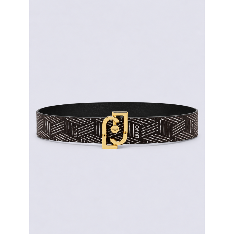 CINTURON REVERSIBLE MARRON RAYAS LIUJO