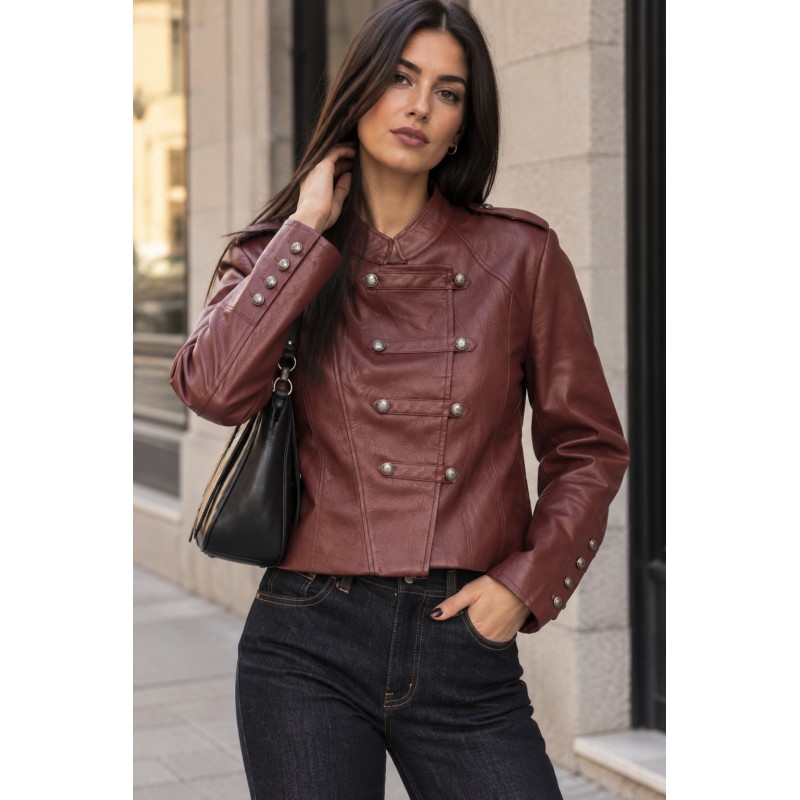 CHAQUETA NAPOLEONICA GRANATE