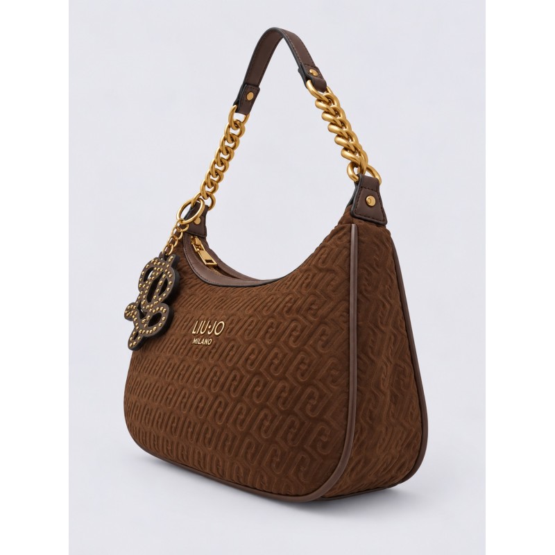 BOLSO HOBO LOGO MARRON LIUJO