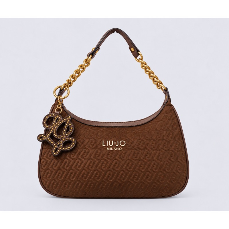 BOLSO HOBO LOGO MARRON LIUJO