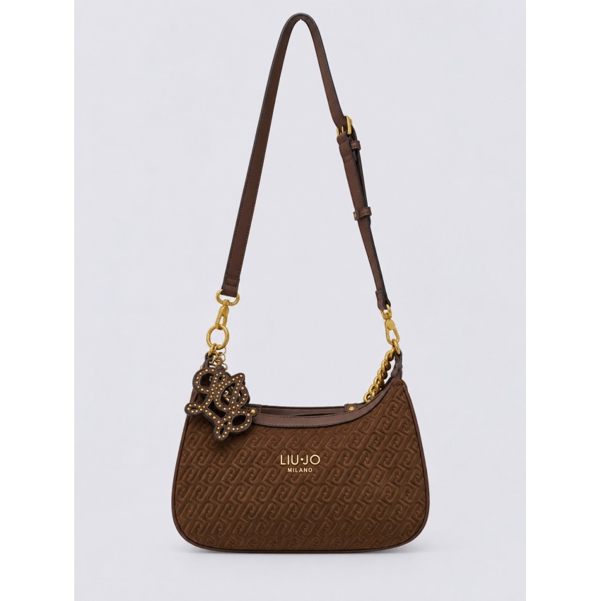 BOLSO HOBO LOGO MARRON LIUJO