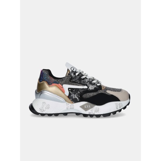 ZAPATILLA DEPORTIVA NEGRA Y GLITTER