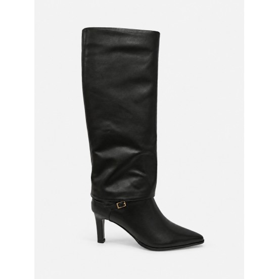 BOTA PIEL NEGRA TACÓN EXE
