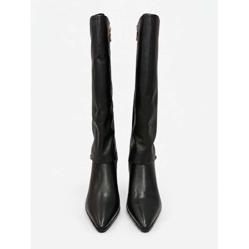 BOTA PIEL NEGRA TACÓN EXE