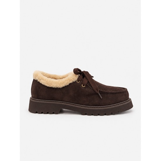 ZAPATO MARRÓN Y BORREGUITO EXE