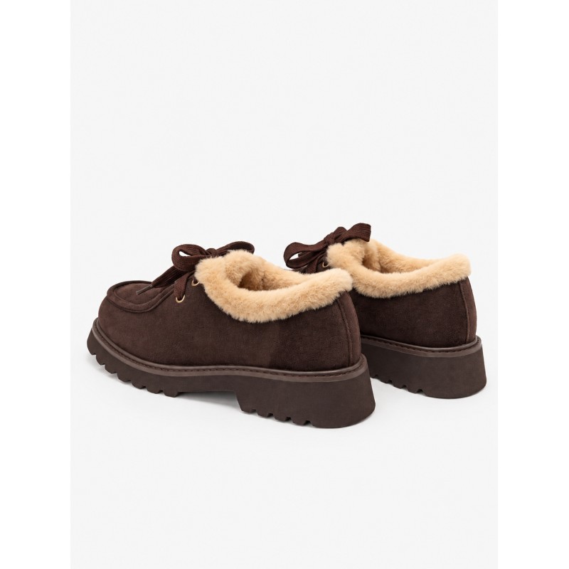ZAPATO MARRÓN Y BORREGUITO EXE