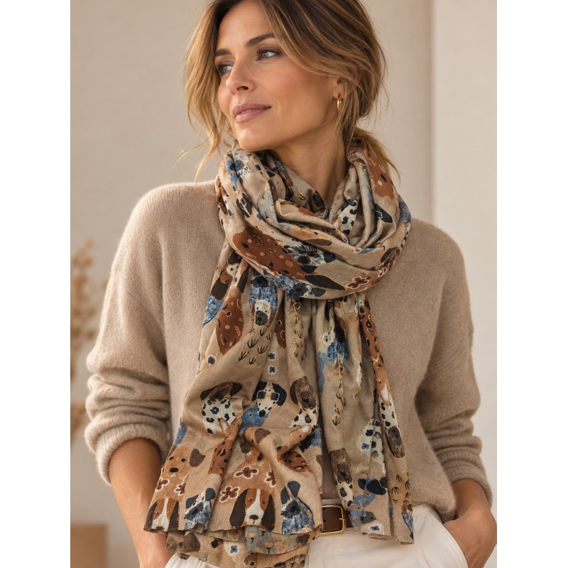 PASHMINA PERRITOS CAMEL