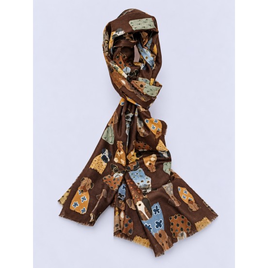 PASHMINA PERRITOS MARRON