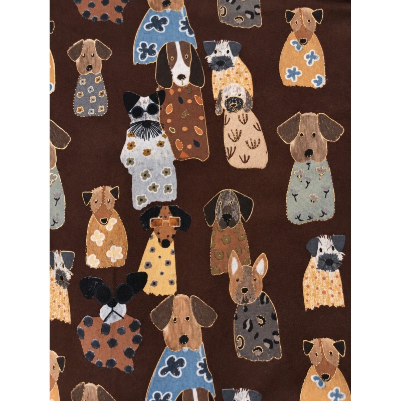 PASHMINA PERRITOS MARRON