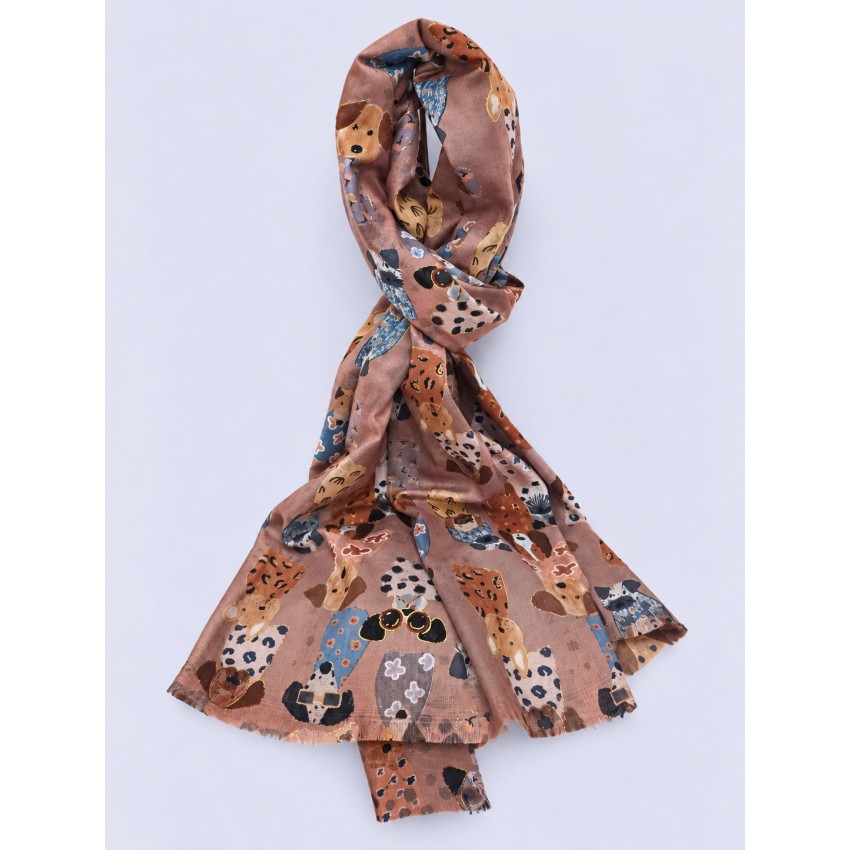PASHMINA PERRITOS ROSA
