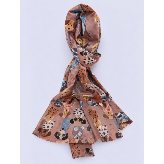 PASHMINA PERRITOS ROSA