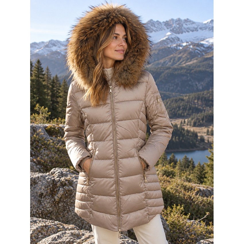 PLUMIFERO LARGO BEIGE